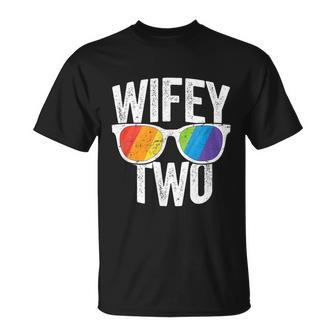 Wifey Two Lesbian Pride Lgbt Bride Couple Unisex T-Shirt - Monsterry