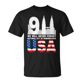 We Will Never Forgetnational Day Of Remembrance Patriot 911 T-shirt - Thegiftio UK