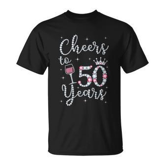 Women Gift Cheers To 50 Years 1969 50Th Birthday Gift For Womens Unisex T-Shirt - Monsterry UK