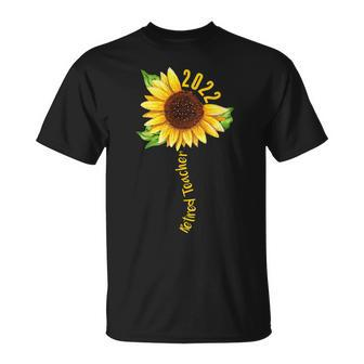 Womens Sunflower Retired Teacher Retirement 2022 Mom Mothers Day Unisex T-Shirt - Seseable