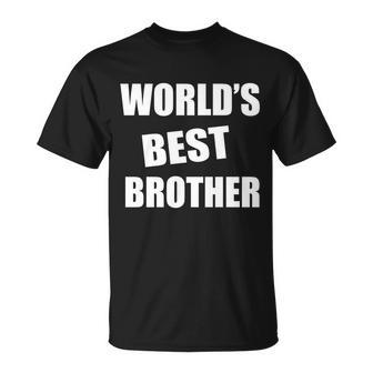 Worlds Best Brother V2 T-shirt - Thegiftio UK