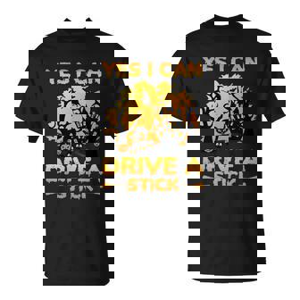 Yes I Can Drive A Stick Halloween Quote V4 T-shirt - Thegiftio