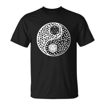 Ying Yang D20 Dungeons And Dragons Tshirt Unisex T-Shirt - Monsterry