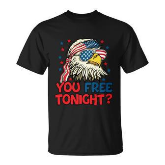 You Free Tonight Bald Eagle Mullet Usa Flag 4Th Of July Gift Unisex T-Shirt - Monsterry UK