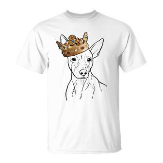 American Hairless Terrier Dog Wearing Crown Unisex T-Shirt | Mazezy
