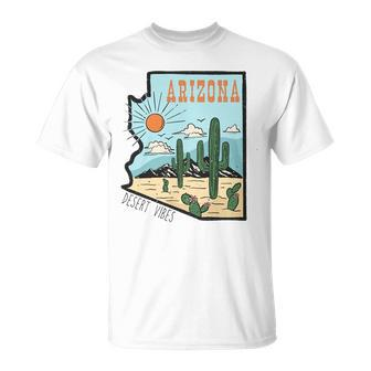 Arizona Desert Vibes Boho Vintage Design Unisex T-Shirt - Seseable