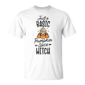 Basic Pumpkin Spice Witch Cute Thanksgiving Fall Autumn V2 Unisex T-Shirt - Seseable