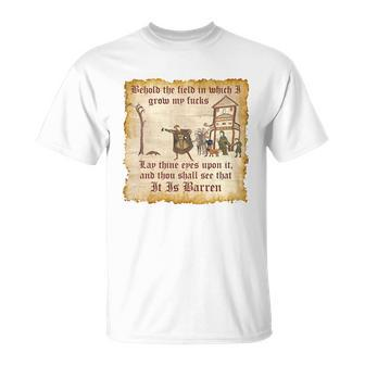 Behold The Field Medieval Dank Meme Unisex T-Shirt - Monsterry DE