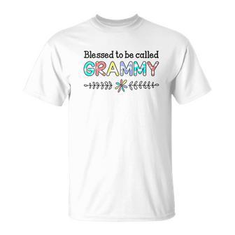 Best Grandma Blessed To Be Called Grammy For Nanny T-shirt - Thegiftio