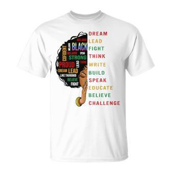 Black History Month Black Queen Afro Pride African T-shirt - Thegiftio UK