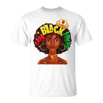 I Am Black History Strong African Queen Girls Black Pride T-shirt - Thegiftio UK