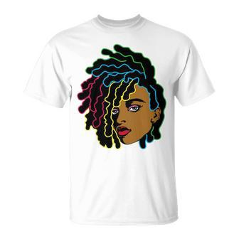 Black Woman African Afro Hair Cool Black History Month T-shirt - Thegiftio UK