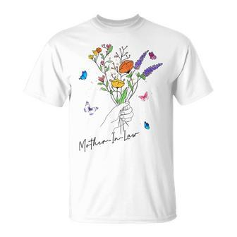 Blessed Mother-In-Law Flowers Floral T-shirt - Thegiftio UK
