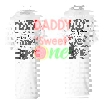 Daddy Of The Sweet One First Birthday Watermelon Matching T-shirt - Thegiftio