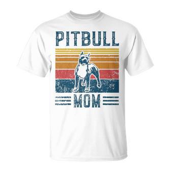 Dog Pitbull Mom Vintage Pitbull Mom T-shirt - Thegiftio
