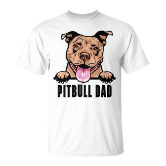 Dogs 365 Pitbull Dad Dog Pitbull Dad T-shirt - Thegiftio UK