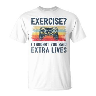 Extra Lives Video Game Controller Retro Gamer Boys V5 T-shirt - Thegiftio UK