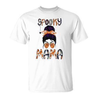Funny Spooky Skull Witch Mom Halloween Spooky Mama Halloween Unisex T-Shirt - Seseable