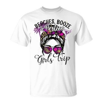 Girls Trip 2022 Best Friend Beaches Booze And Besties T-shirt - Thegiftio UK