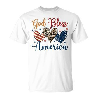 God Bless America Patriotic 4Th Of July American Christians Unisex T-Shirt - Seseable