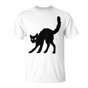 Halloween Black Cat Witches Pet Design Men Women T-shirt Graphic Print Casual Unisex Tee - Seseable