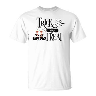 Halloween Funny Trick Or Treat Black Design Men Women T-shirt Graphic Print Casual Unisex Tee - Seseable
