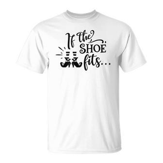 Halloween If The Shoe Fits For You Black Design Men Women T-shirt Graphic Print Casual Unisex Tee - Seseable