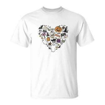 Halloween Official Heart Halloween Symbol Custom Men Women T-shirt Graphic Print Casual Unisex Tee - Seseable