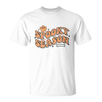 Halloween Orange Spooky Season Custom Men Women T-shirt Graphic Print Casual Unisex Tee - Seseable