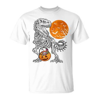 Halloween Shirts For Boys Kids Dinosaur Skeleton T Rex Scary Men Women T-shirt Graphic Print Casual Unisex Tee - Thegiftio UK