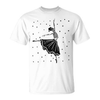 Happy Halloween Dancing Ballet Funny Skeleton Ballerina Unisex T-Shirt - Seseable