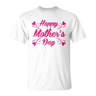 Happy Mothers Day Hearts Gift Tshirt Unisex T-Shirt - Monsterry DE