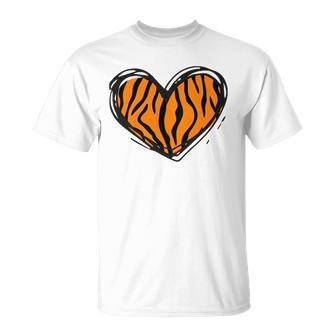 Heart Tiger Pattern Clothing Tiger Print T-shirt - Thegiftio UK