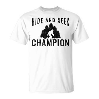 Hide And Seek Champion Tshirt Funny Bigfoot Tee Unisex T-Shirt - Monsterry AU