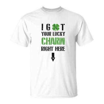 I Got Your Lucky Charm Right Here St Pattys Day V2 Men Women T-shirt Graphic Print Casual Unisex Tee - Thegiftio UK