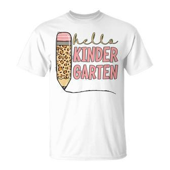Kids Hello Kindergarten 1St Day Of Kindergarten Pencil Unisex T-Shirt - Seseable