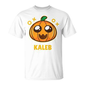Kids Kaleb Kids Pumpkin Halloween Unisex T-Shirt - Seseable
