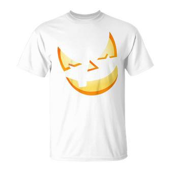 Kids Trick Or Treat Scary Lit Pumpkin Face Halloween Kids Unisex T-Shirt - Seseable
