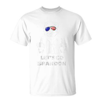 Lets Go Brandon Trump Middle Finger Design Tshirt Unisex T-Shirt - Monsterry