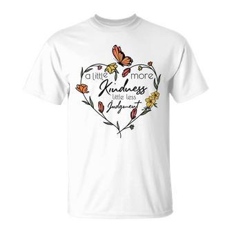 A Little More Kindness A Little Less Judgement Vintage Butterfly T-shirt - Thegiftio UK
