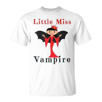 Little Miss Vampire Funny Halloween Toddler Girl Girly Girls Unisex T-Shirt - Seseable
