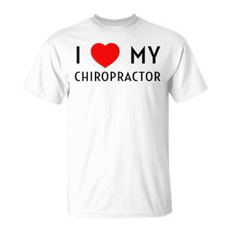 I Love My Chiropractor Girlfriend Boyfriend Wife Husband T-shirt - Thegiftio UK