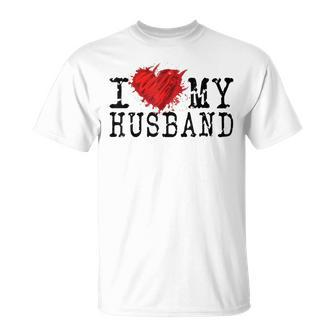 I Love My Husband Awesome Vintage Style Husband Love T-shirt - Thegiftio UK