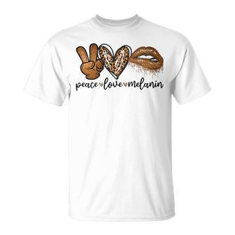 Lypo Peace Love Melanin Afro Black Brown Girls Pride T-shirt - Thegiftio UK