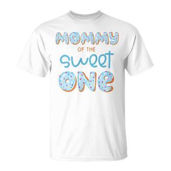 Mommy Of The Sweet One Donut Boy 1St Birthday Party Mama Mom T-shirt - Thegiftio