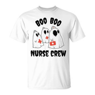 Nurse Halloween Boo Boo Crew Cute Ghosts Pediatric Rn Sweatshirt Men Women T-shirt Graphic Print Casual Unisex Tee - Thegiftio UK