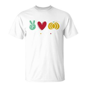 Peace Love Fall Cute T-Shirt - Thegiftio UK