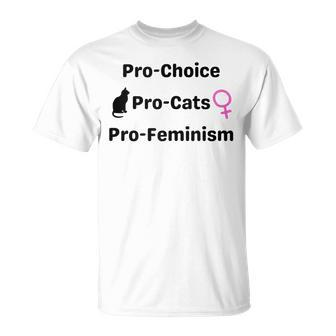 Pro Choice Feminism And Cats Cute Roe V Wade 1973 Unisex T-Shirt | Seseable CA