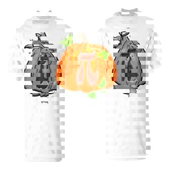 Pumpkin Pi Funny Halloween And Thanksgiving Pumpkin Pie Sweatshirt Men Women T-shirt Graphic Print Casual Unisex Tee - Thegiftio