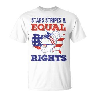Retro Pro Choice Feminist Stars Stripes Equal Rights Unisex T-Shirt - Seseable